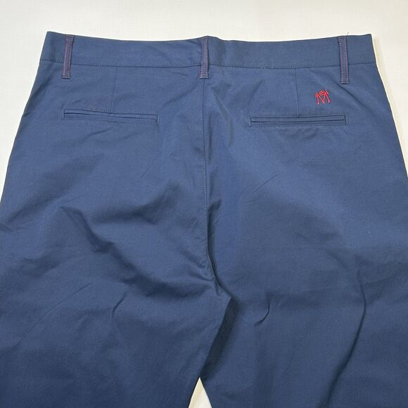 Lesmart Men’s Golf Chino Pants Size 38x32 Blue Red Stretch Relaxed Straight - Picture 10 of 13